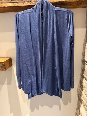 Lilly Pulitzer Navy Heathered Open-Front Cardigan